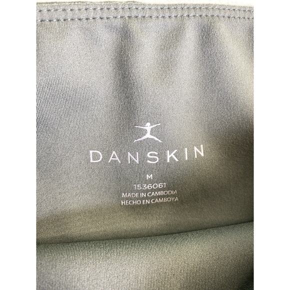 Danskin Women's Yoga Pants Medium Green Mid Rise Pockets Skinny Leggings Ankle - Picture 2 of 2